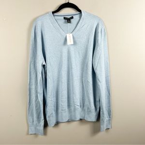 Banana Republic luxury cashmere silk blend mens v neck sweater